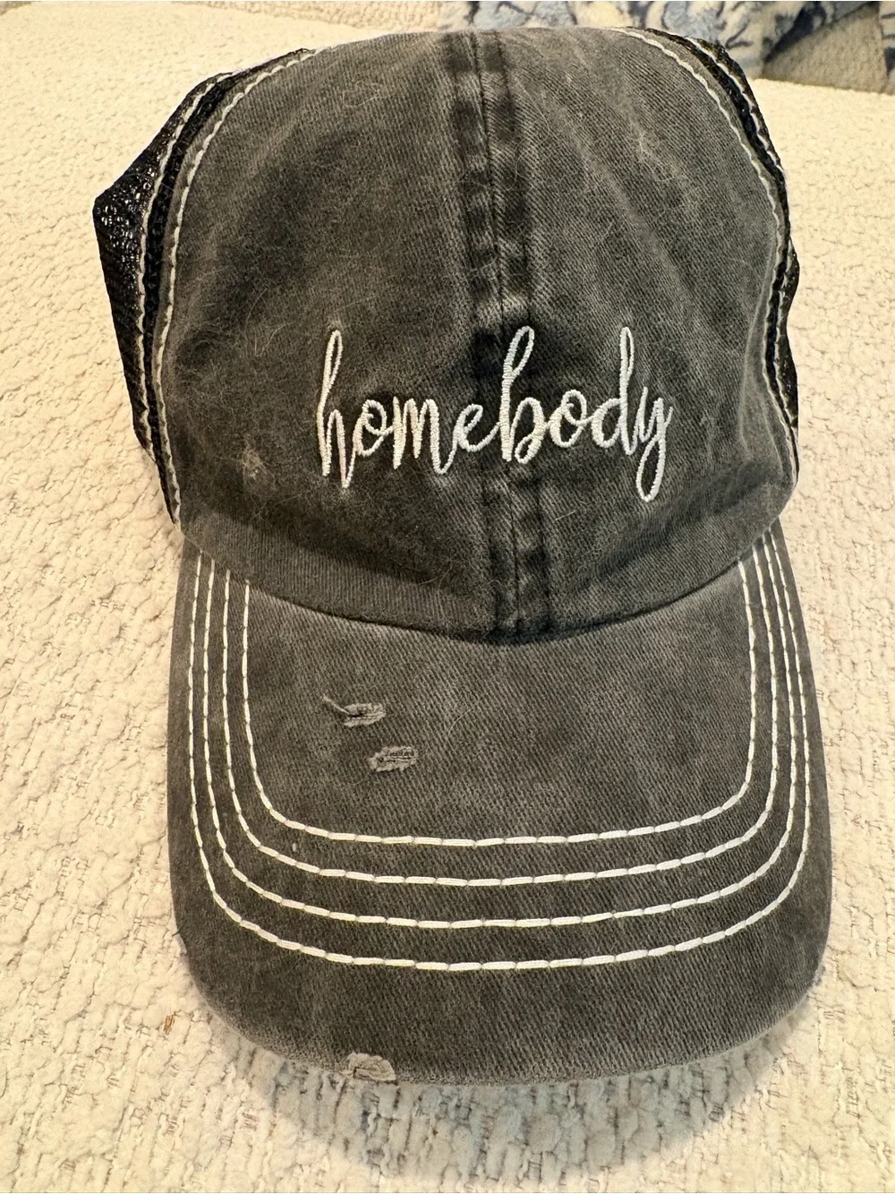 David and Young “Homebody” Trucker Distressed Hat